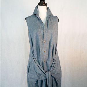 Yohji Yamamoto Regulation sleeveless tie dress